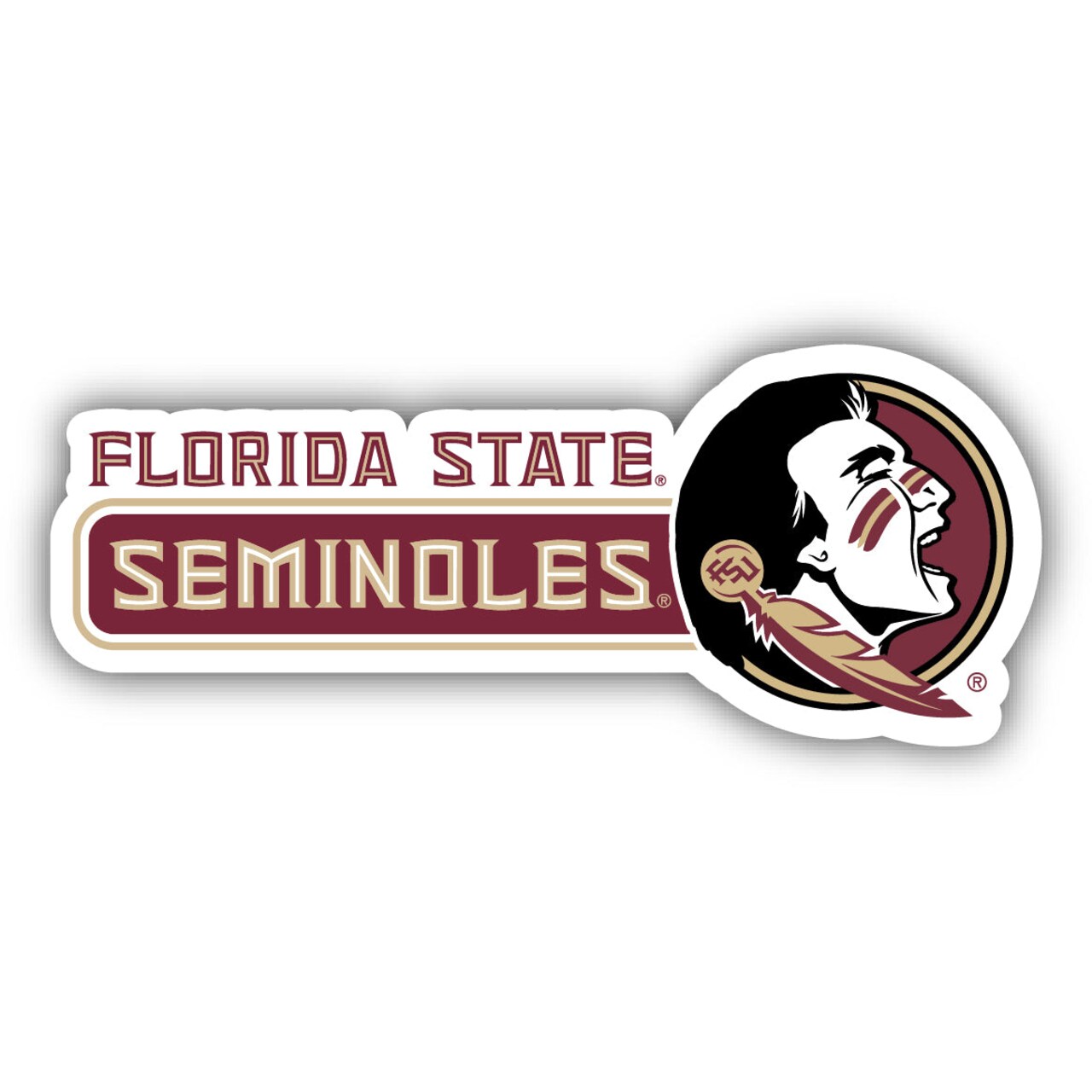Florida State Seminoles 4-Inch Wide Ncaa Durable School Spirit Vinyl Decal Sticker